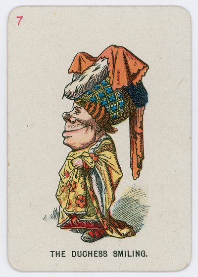 De hertogin glimlachend door John Tenniel